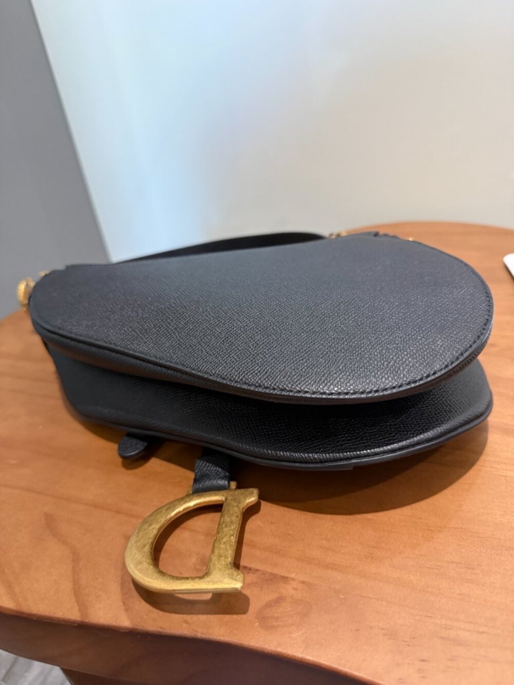 Dior Grained Calfskin Saddle Bag Black Medium - Picture 10 of 14